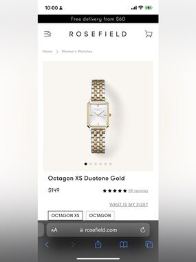 Rosefield Two Tone Watch